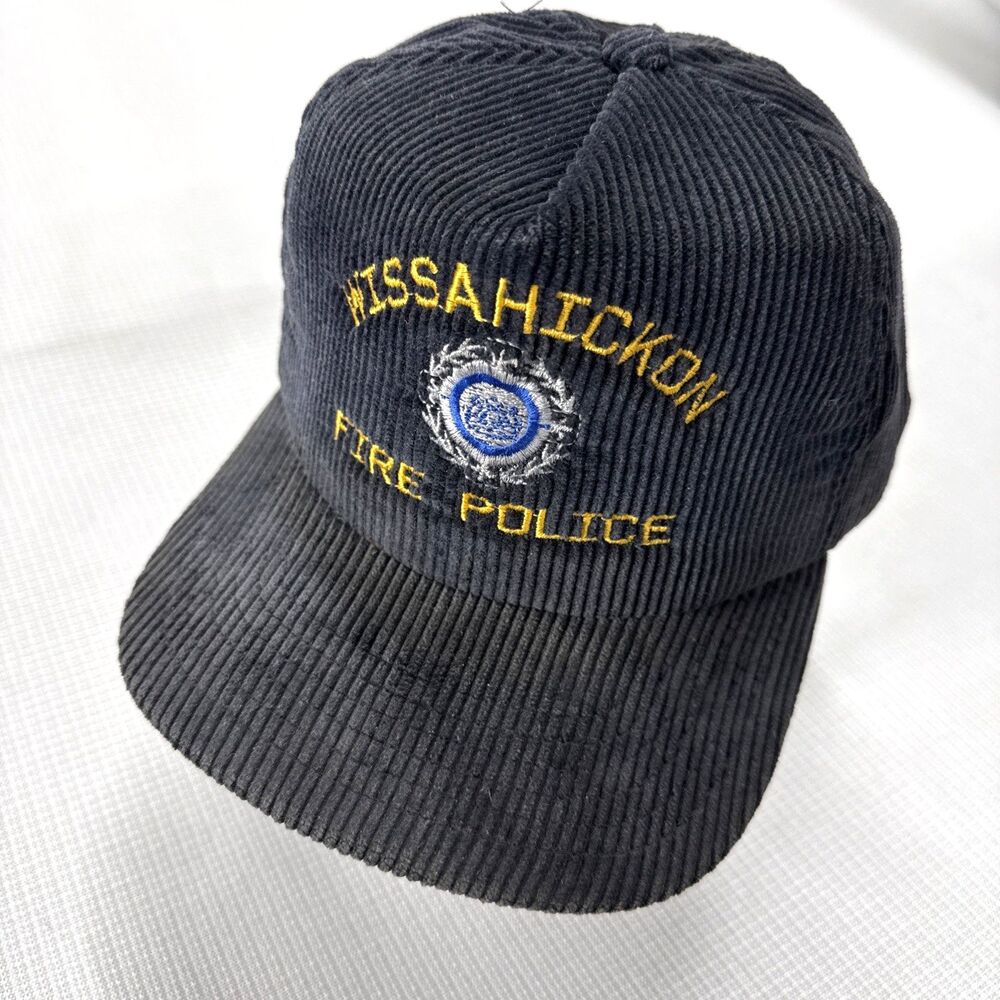 Vintage 80's Wissahickon Fire Police Corduroy "New Era Pro Design" Baseball Cap